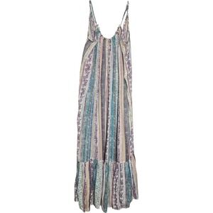 Anthropologie Maxi Dress Boho Striped‎ Sleeveless Casual Summer Multicolor M